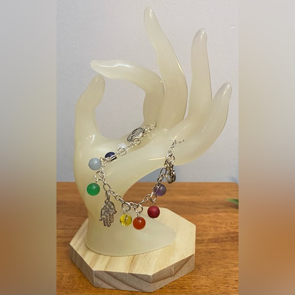 NEW Silver plated Chakra bracelet - Picture 2 of 5